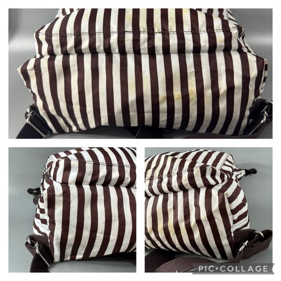 Henri Bendel Nylon Striped Backpack